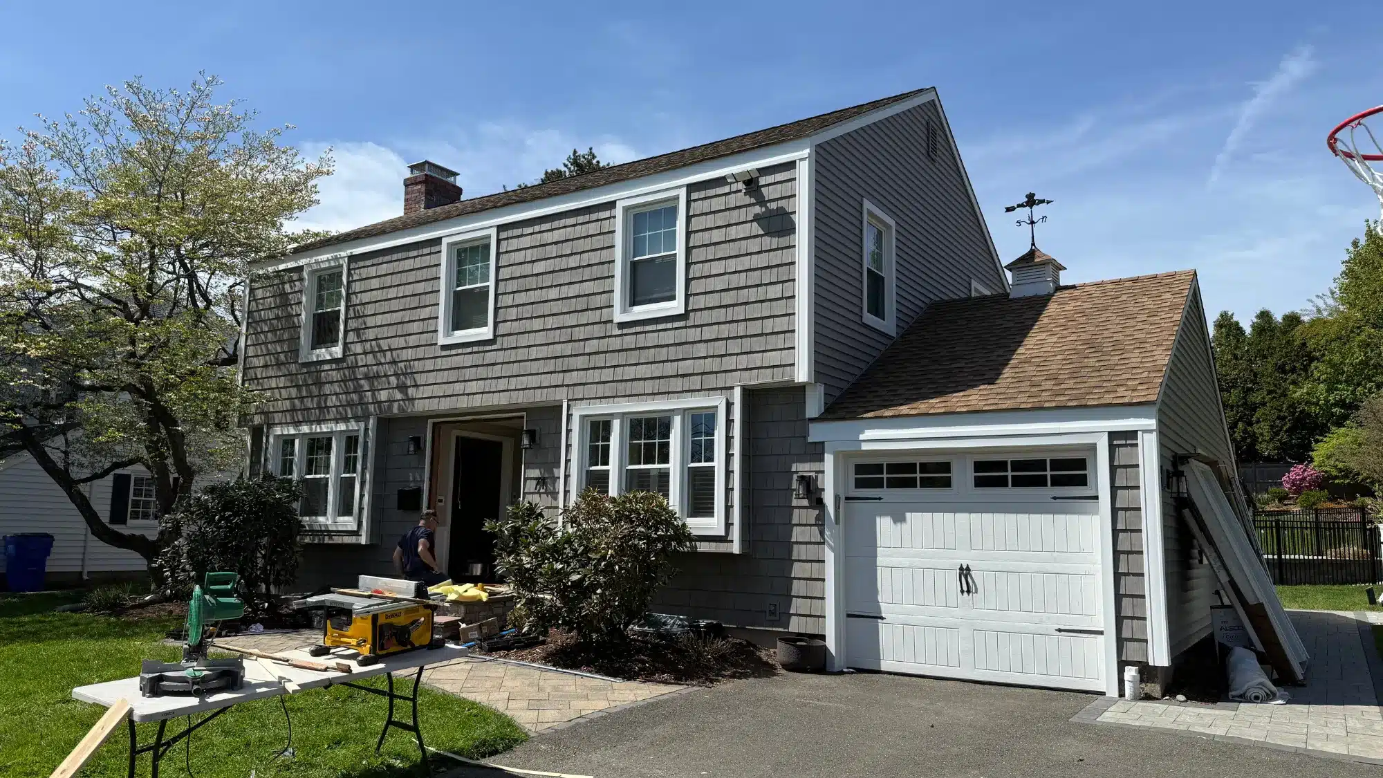 Modern energy efficient windows installed in a Connecticut home improving insulation and natural lighting